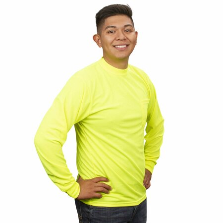 CORDOVA COR-BRITE Long Sleeve Shirts, Lime, 4XL V1414XL